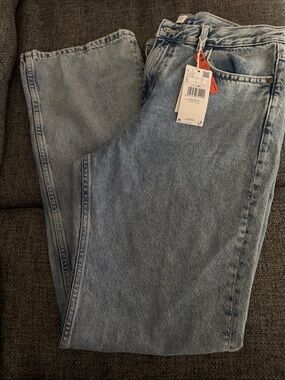 Mango Light Blue Straight Leg Jeans